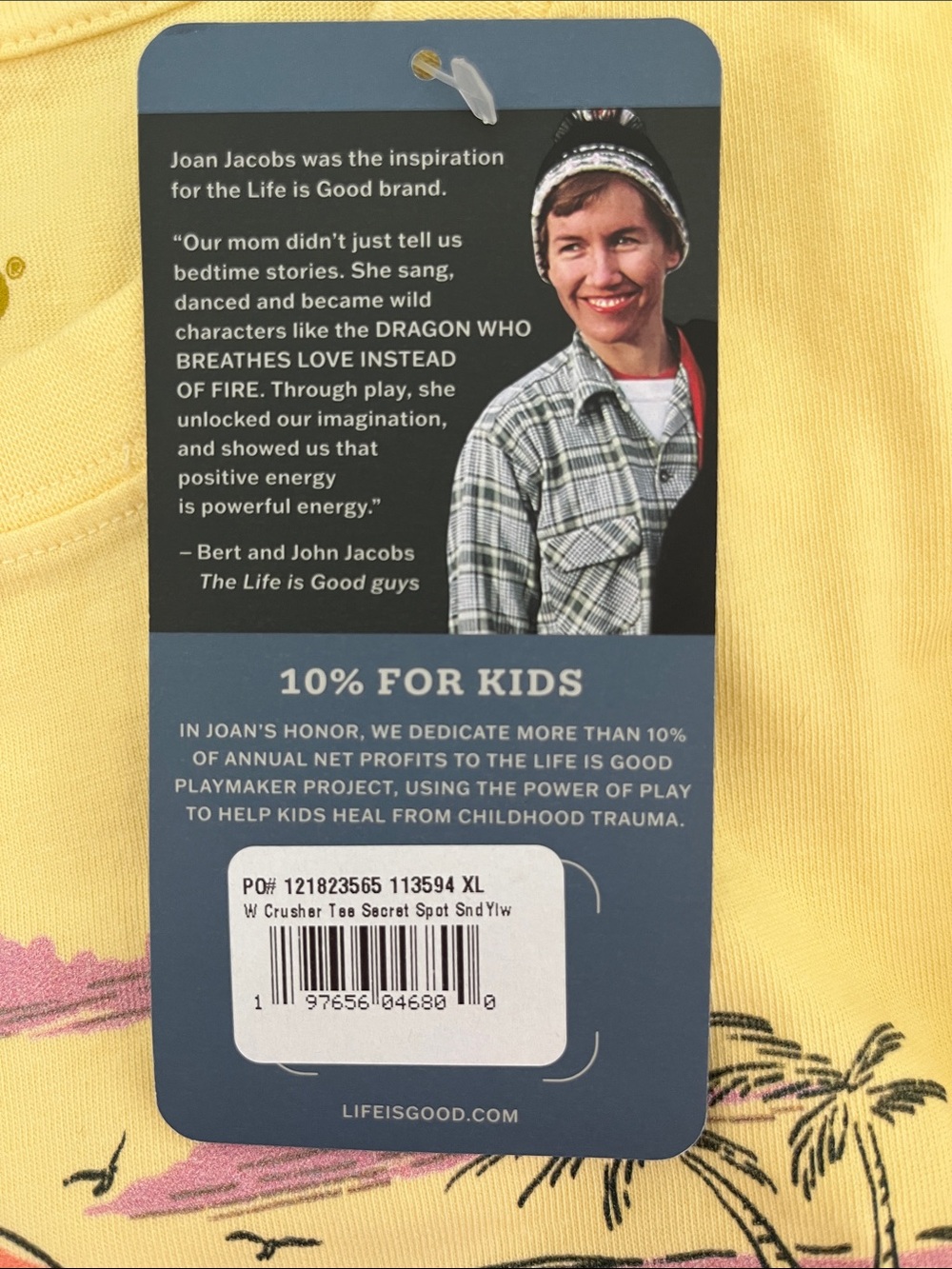 Life Is Good Pale Yellow Sunset Beach Graphic Tee - Picture 7 of 8